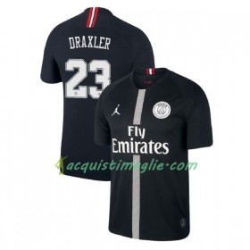 Divisa di Calcio Paris Saint Germain Draxler 23 Jodan Nero Terza 2018/2019